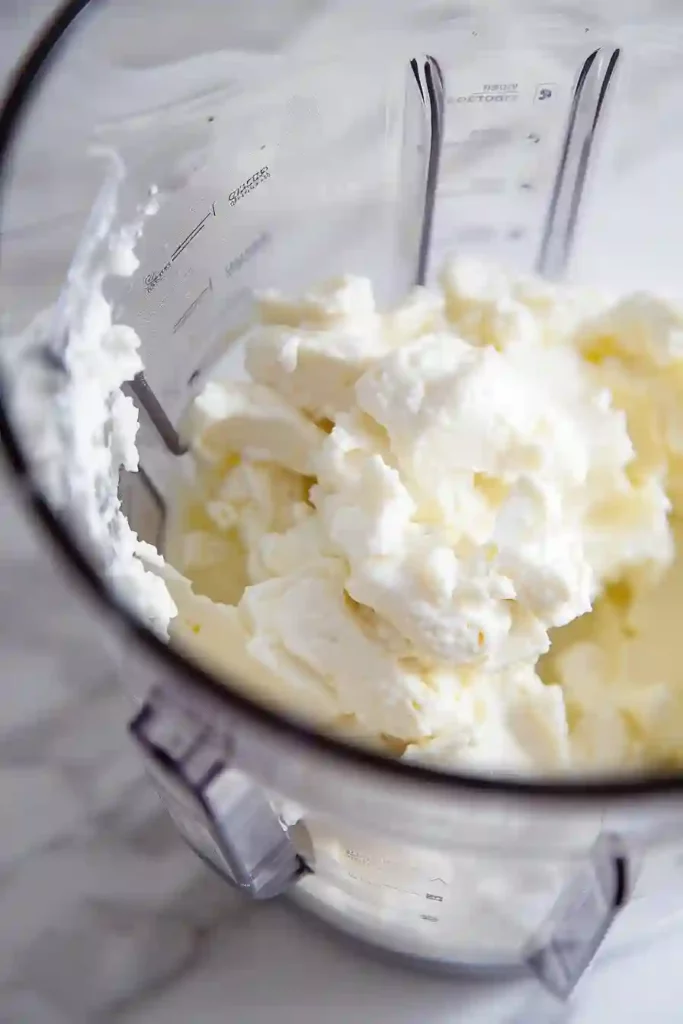 Cottage Cheese Brownies with a Protein Boost 3 Smooth blended cottage cheese in blender for cottage cheese brownies