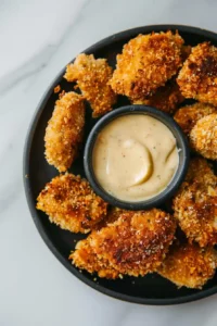 Crispy Healthy Chicken Nuggets (Air Fryer or Baked) 12 Freshly baked crispy healthy chicken nuggets served with dipping sauce