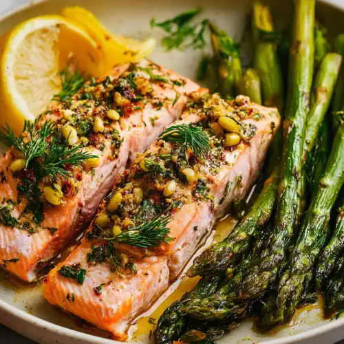 Healthy Sheet Pan Lemon-Herb Salmon with Asparagus Ready in 25 Min 7 Healthy Sheet Pan Lemon-Herb Salmon with Asparagus (High-Protein & Ready in 20 Minutes)