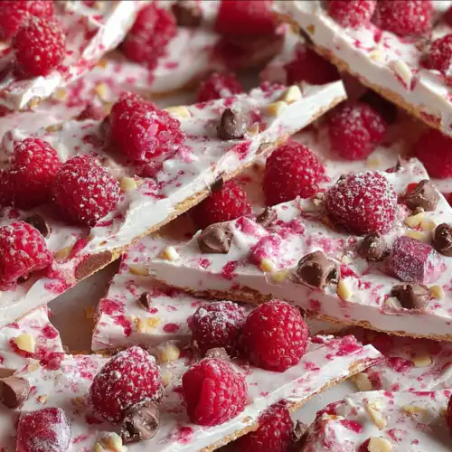 Raspberry Frozen Yogurt Bark 3 Raspberry Frozen Yogurt Bark (High-Protein Summer Treat)