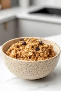 No-Bake Pumpkin Spice Energy Balls 6 Pumpkin spice energy ball dough resting in a mixing bowl before chilling to firm up.