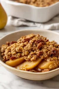 Healthy Cinnamon Apple Crisp 13 Healthy cinnamon apple crisp with baked apples and crunchy oat topping.