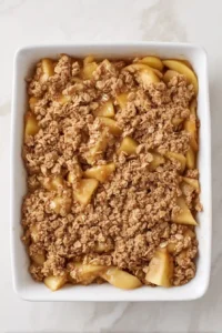Caramel Apple Crisp with Buttery Oat Topping 6 Add the Buttery Oat Crumble