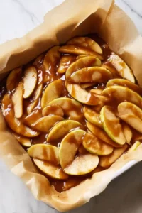 Caramel Apple Crisp with Buttery Oat Topping 5 Coat the Apples with Caramel and Spices