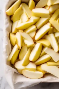 Caramel Apple Crisp with Buttery Oat Topping 4 Prepare the Pan and Slice the Apples