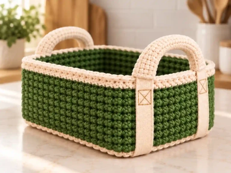 Crochet Potluck Carrier Pattern – Modern Sage Casserole Holder