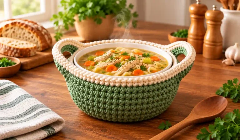 Crochet Bowl Carrier Pattern With Handles — Modern Digital PDF Pattern